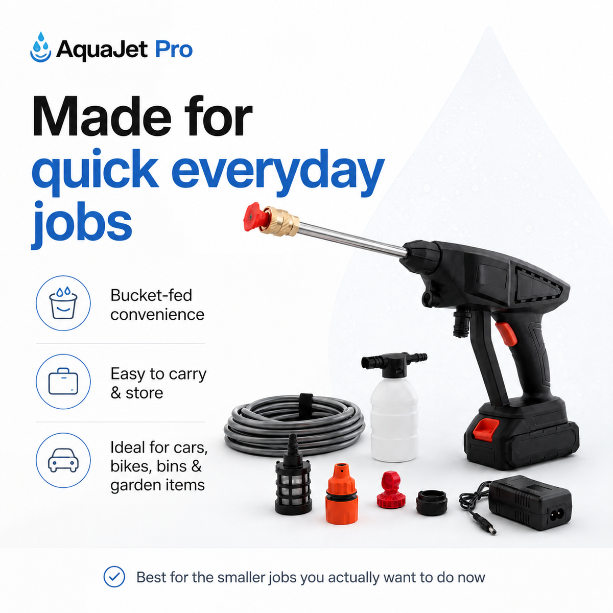 Cleaner Cars, Bikes & Outdoor Gear — Faster With AquaJet Pro